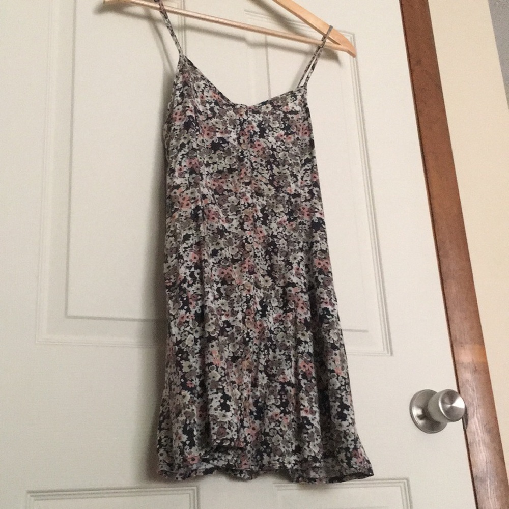 Floral mini spaghetti strap dress